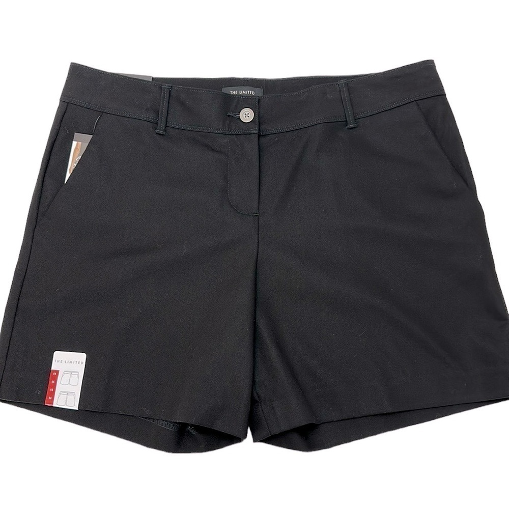 The Limited Black‎ Tailored Shorts 14 Classic Solid Staple High Rise Pockets